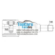 FORD TRANSIT 06- PRAVÁ, GEARBOX 6MT  1520685 VNÚTORNÝ HOMOKINETICKÝ KLB